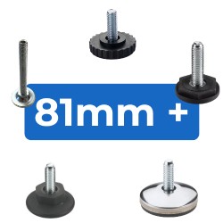 Rigid Adjustable Feet | 81mm Diameter Bases +