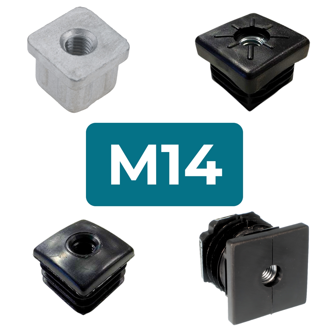 M14 Square Threaded Tube Inserts