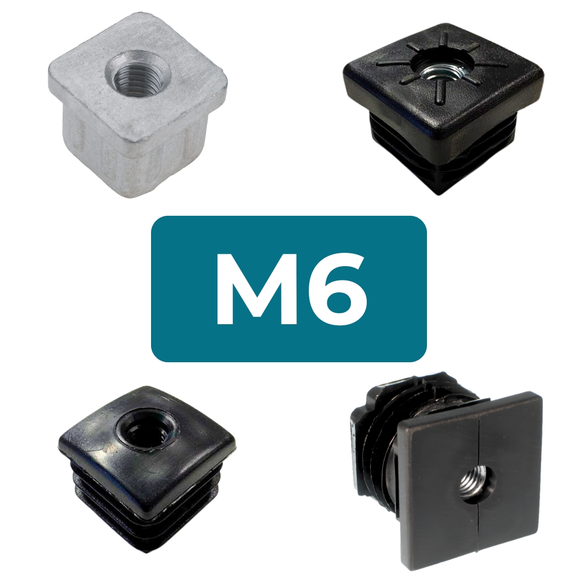 M6 Square Threaded Tube Inserts