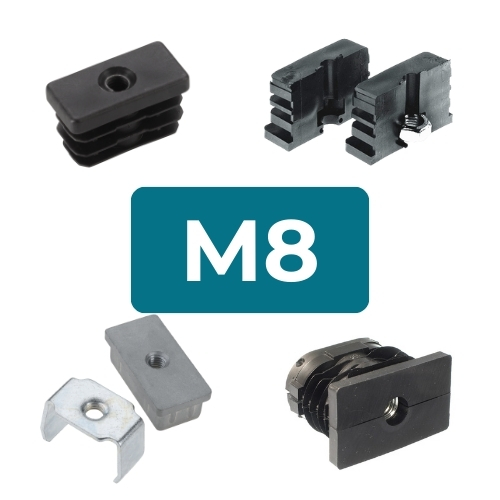 M8 Rectangular Threaded Tube Inserts