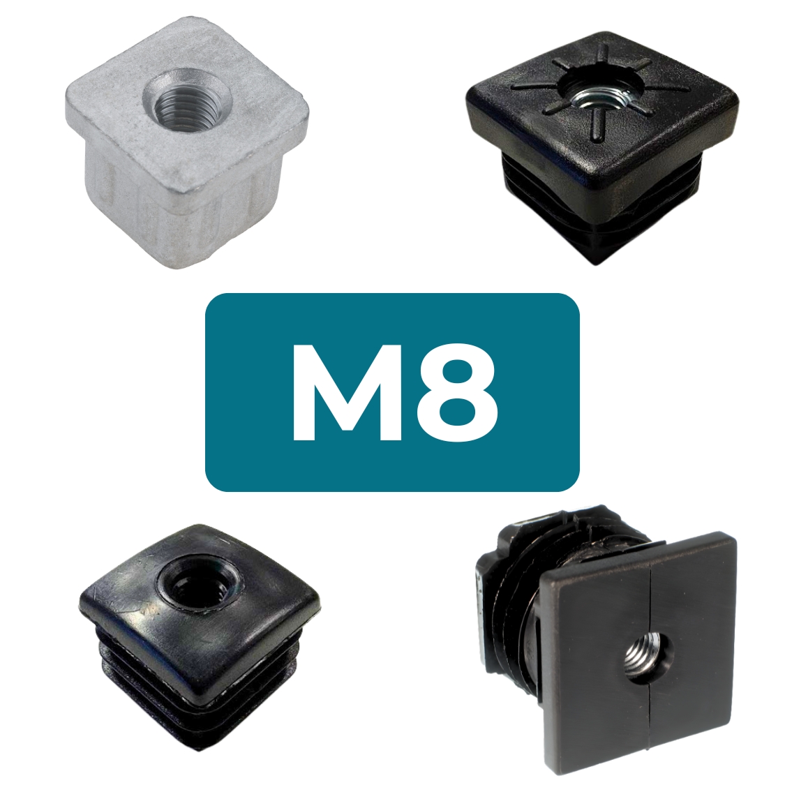 M8 Square Threaded Tube Inserts