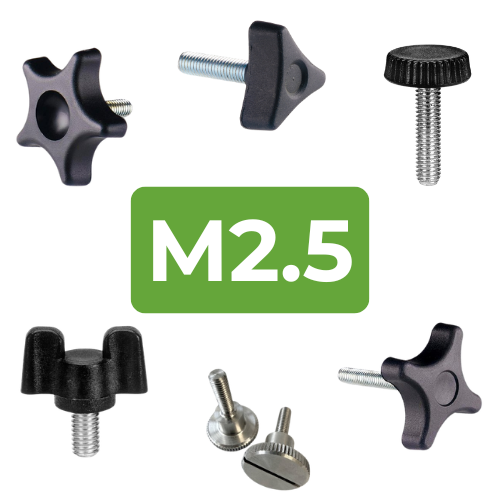 Male Handwheels & Knobs | M2.5 Threaded Options