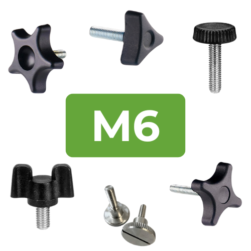 Male Handwheels & Knobs | M6 Threaded Options
