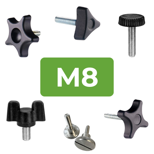 Male Handwheels & Knobs | M8 Threaded Options