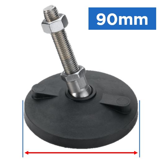 90mm Diameter Base Load Rated Tilt Feet