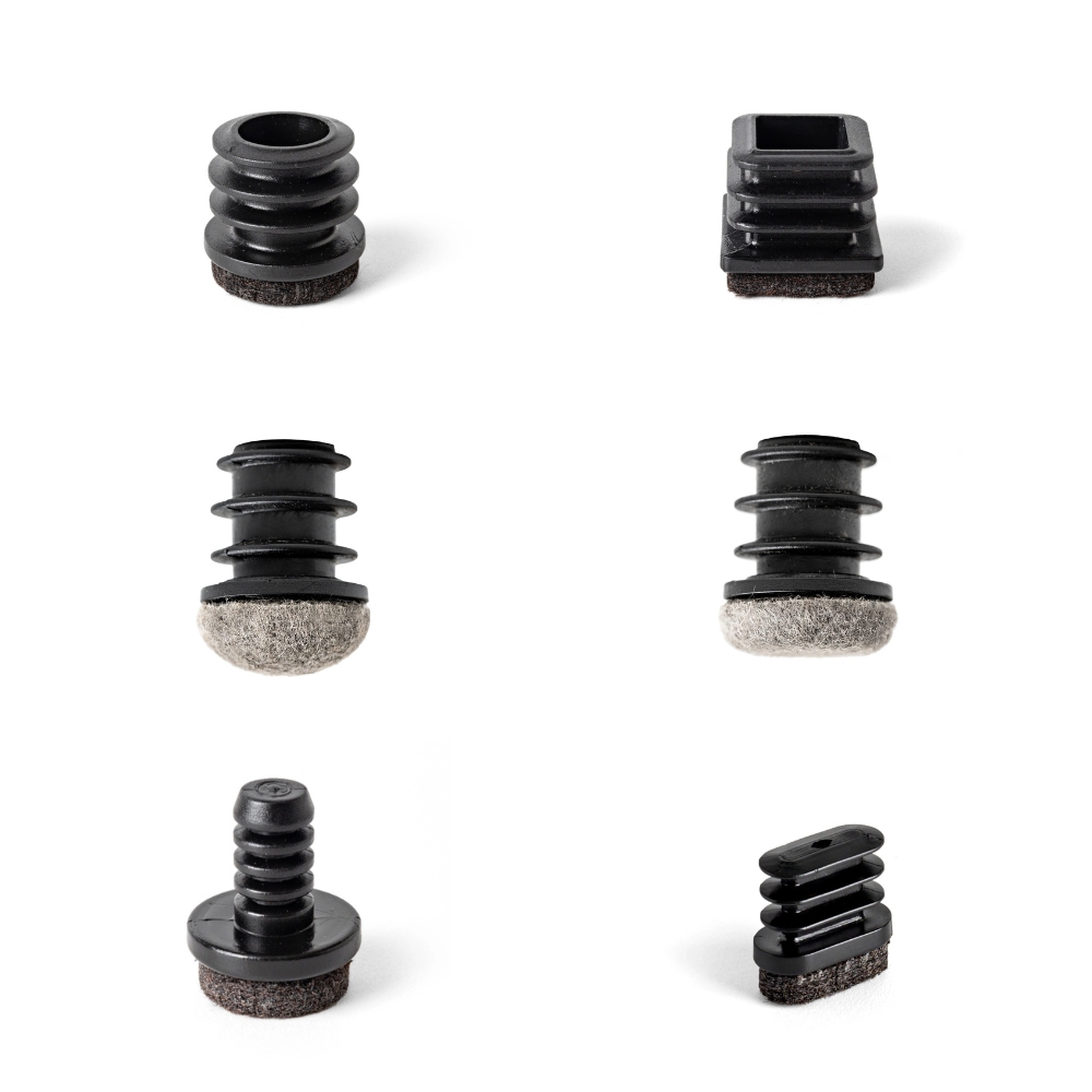 Furniture Glides with Co-Moulded Felt Pads